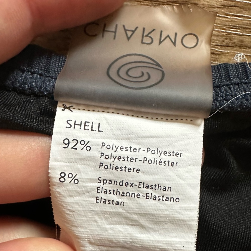 CHARMO Dark Navy Ribbed Maternity Bikini Set - Picture 9 of 11